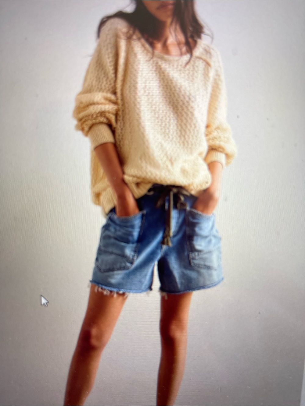 NWOT Free People Moxie Denim shorts size 30